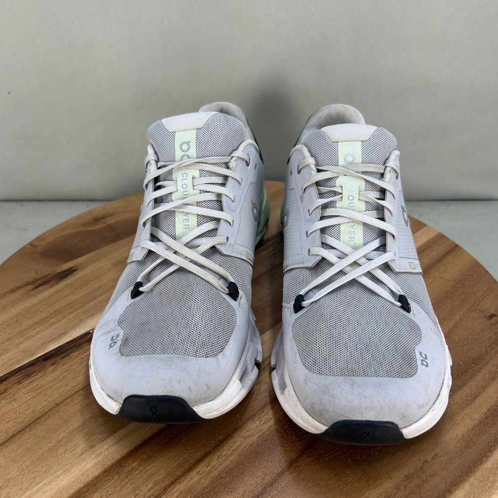 On Cloudflyer Mens Running Shoes Grey Lime Green Cushioned Comfort Size 12.5 - Picture 2 of 8